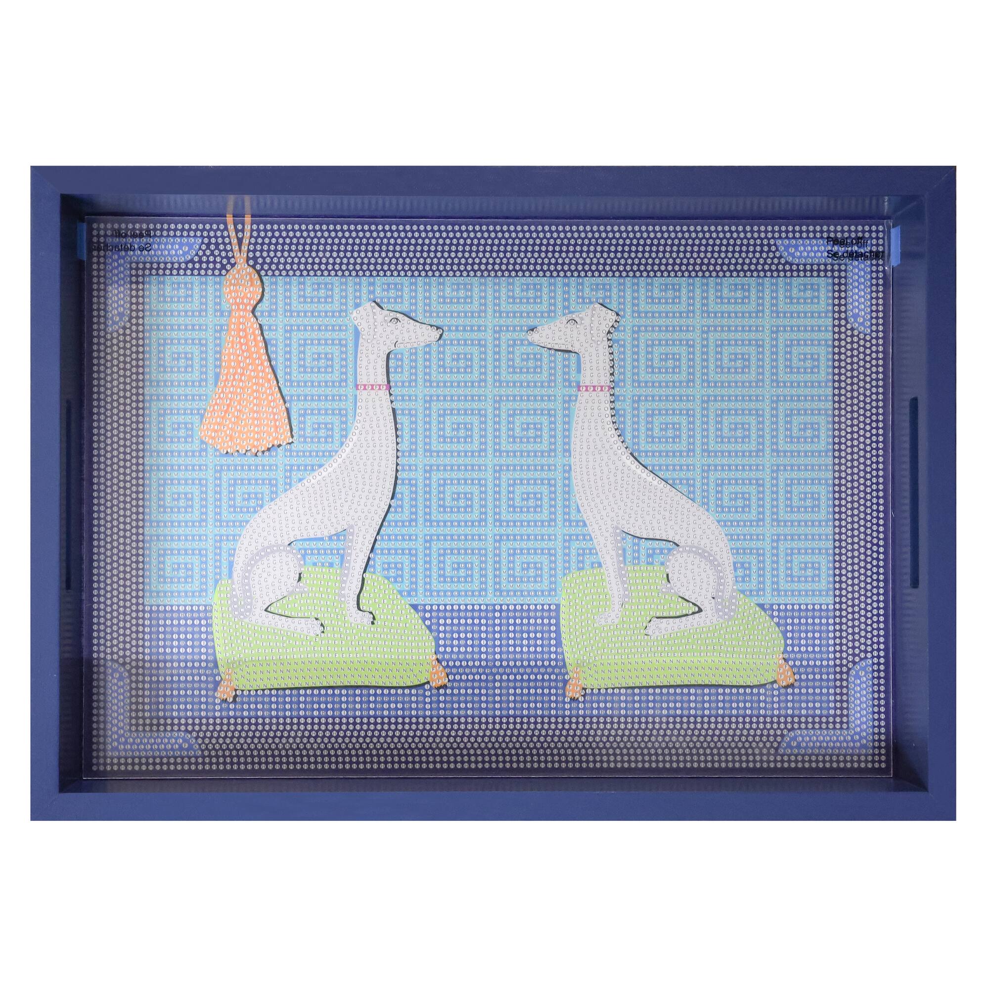 Jonathan Adler x Michaels 10" x 14" Greyhound Dog Pair Diamond Art Tray Kit